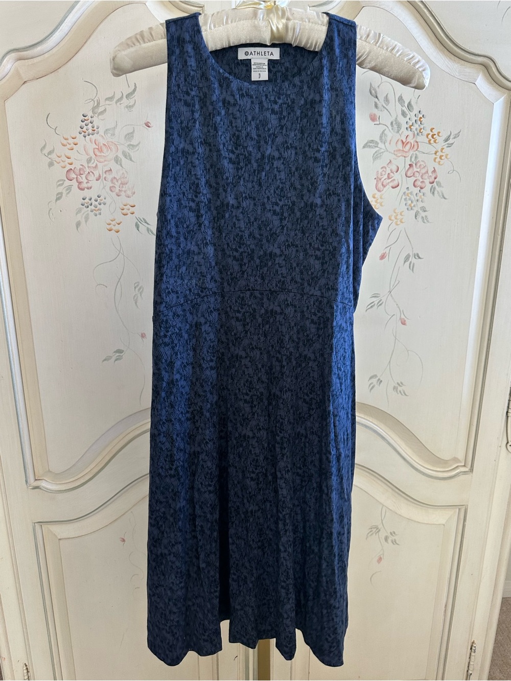 Athleta Navy Blue Sleeveless A-Line Stretch Dress